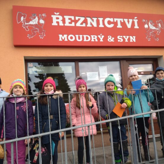 Vánoční přání po obci, 3. třída