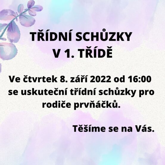 Třídní schůzka pro rodiče prvňáčků