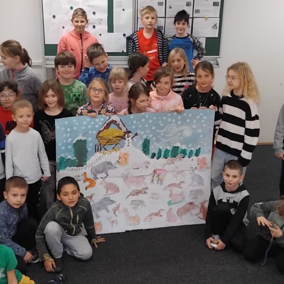 Lesní zvířátka v zimě